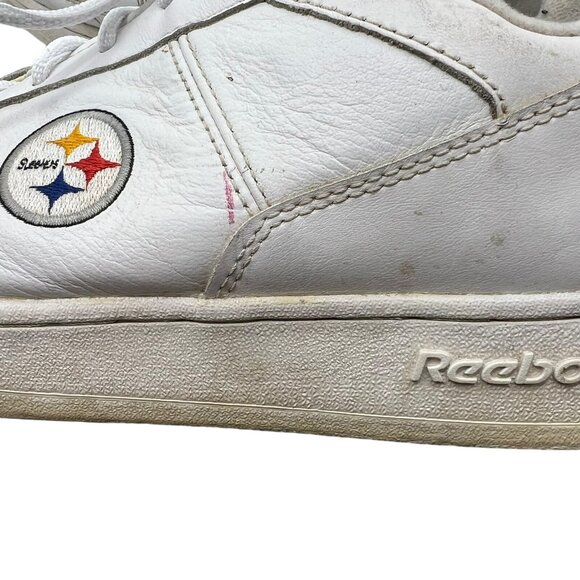 Pittsburgh Steelers Reebok Men's 14 White Athletic Sneakers Shoes Logo NFL RBK - Picture 12 of 14